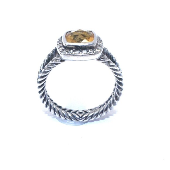 David Yurman Cable Albion Silver, Citreen , and diamond Ring Size 7 - Picture 5 of 6